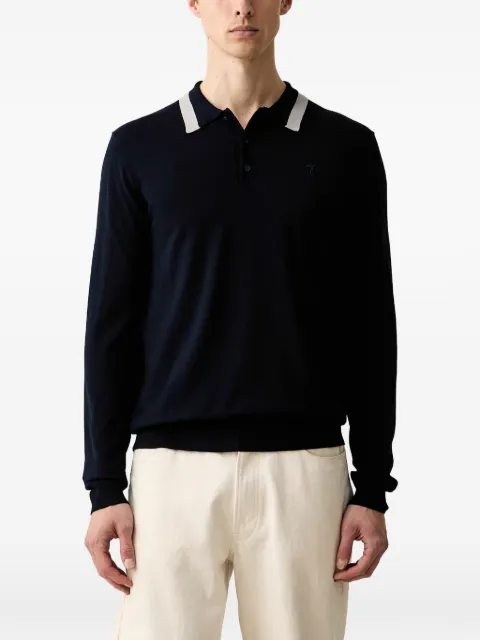 Trussardi contrast-collar polo shirt 