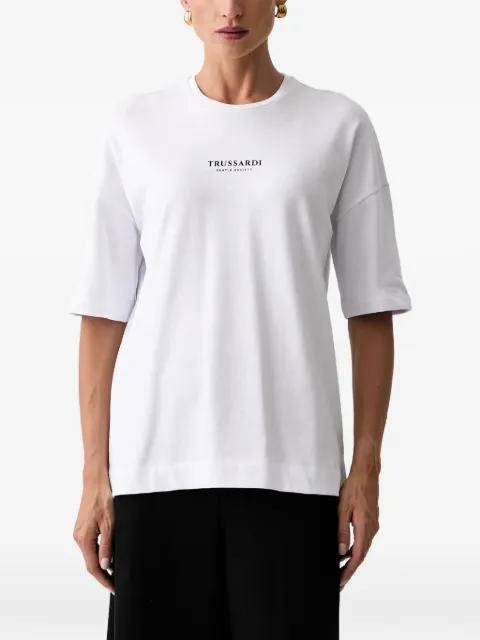 Trussardi logo-print drop-shoulder T-shirt