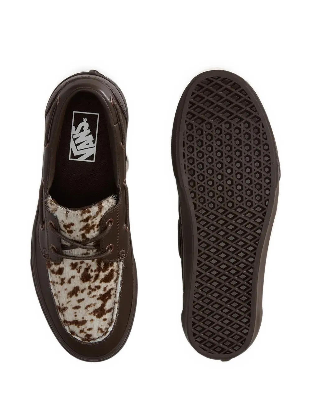 Vans cow-print panelled shoes Bruin