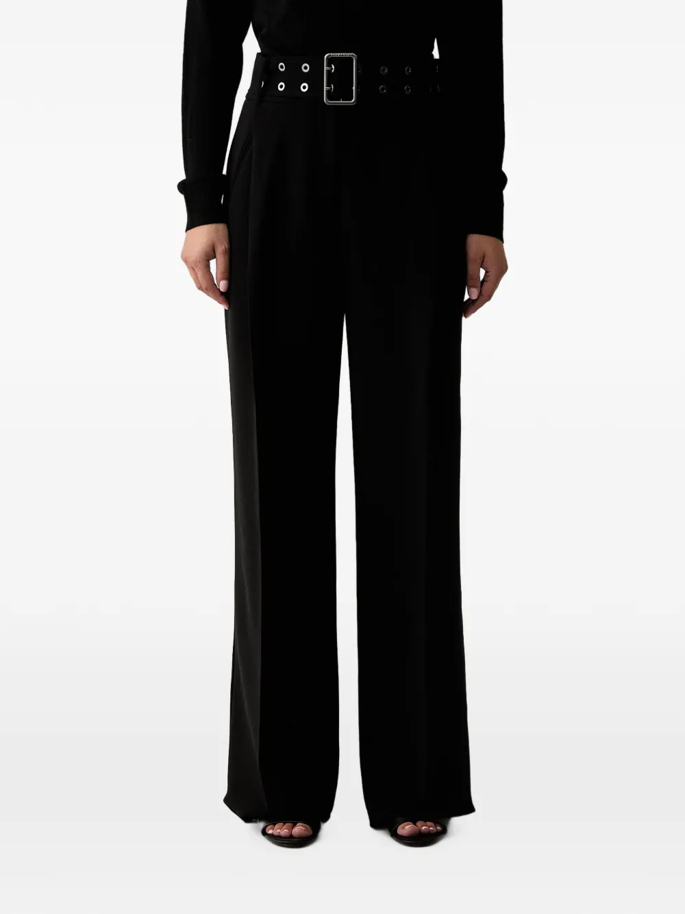 Trussardi belted wide-leg trousers