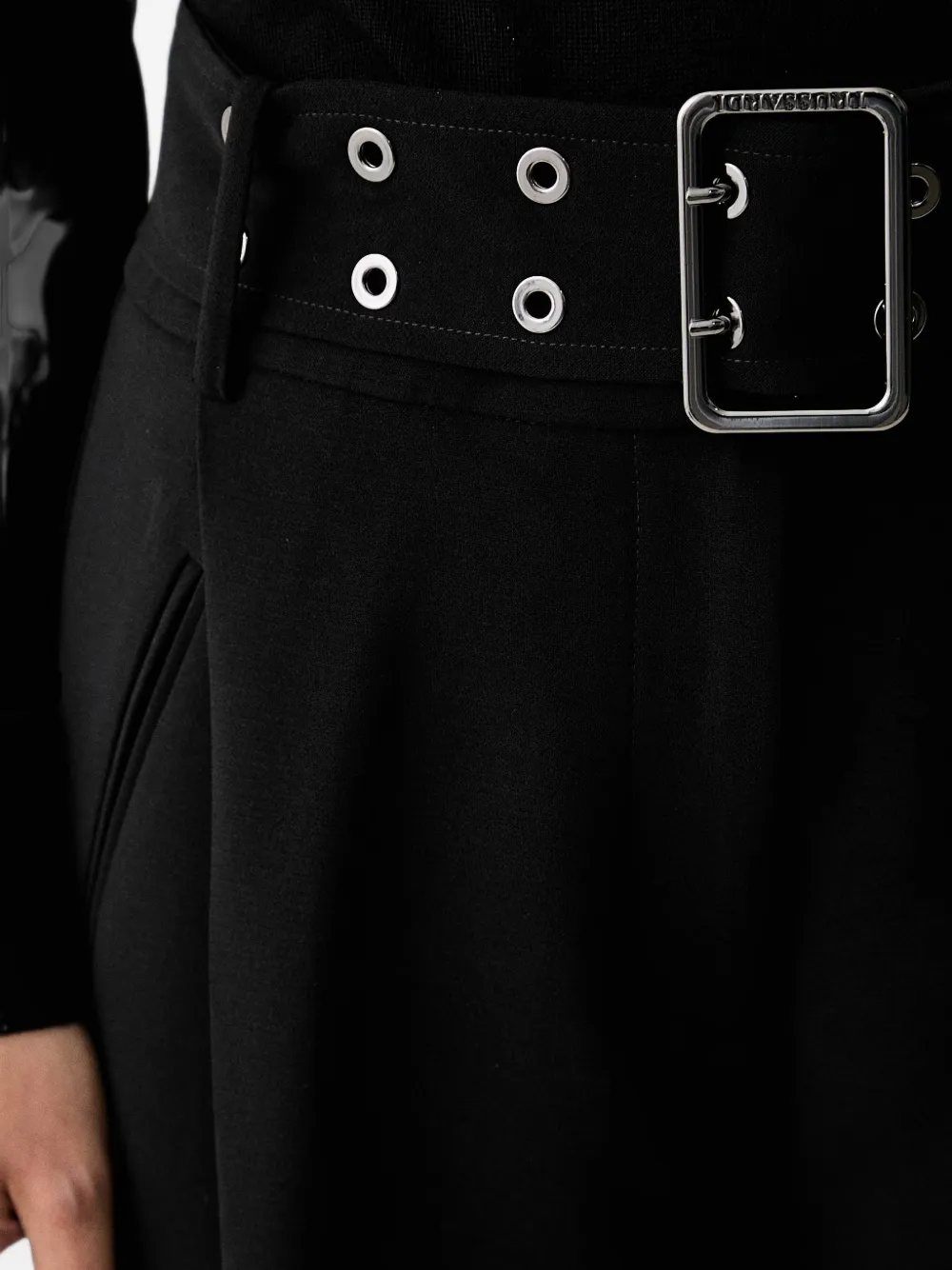 Trussardi Broek met wijde pijpen Zwart