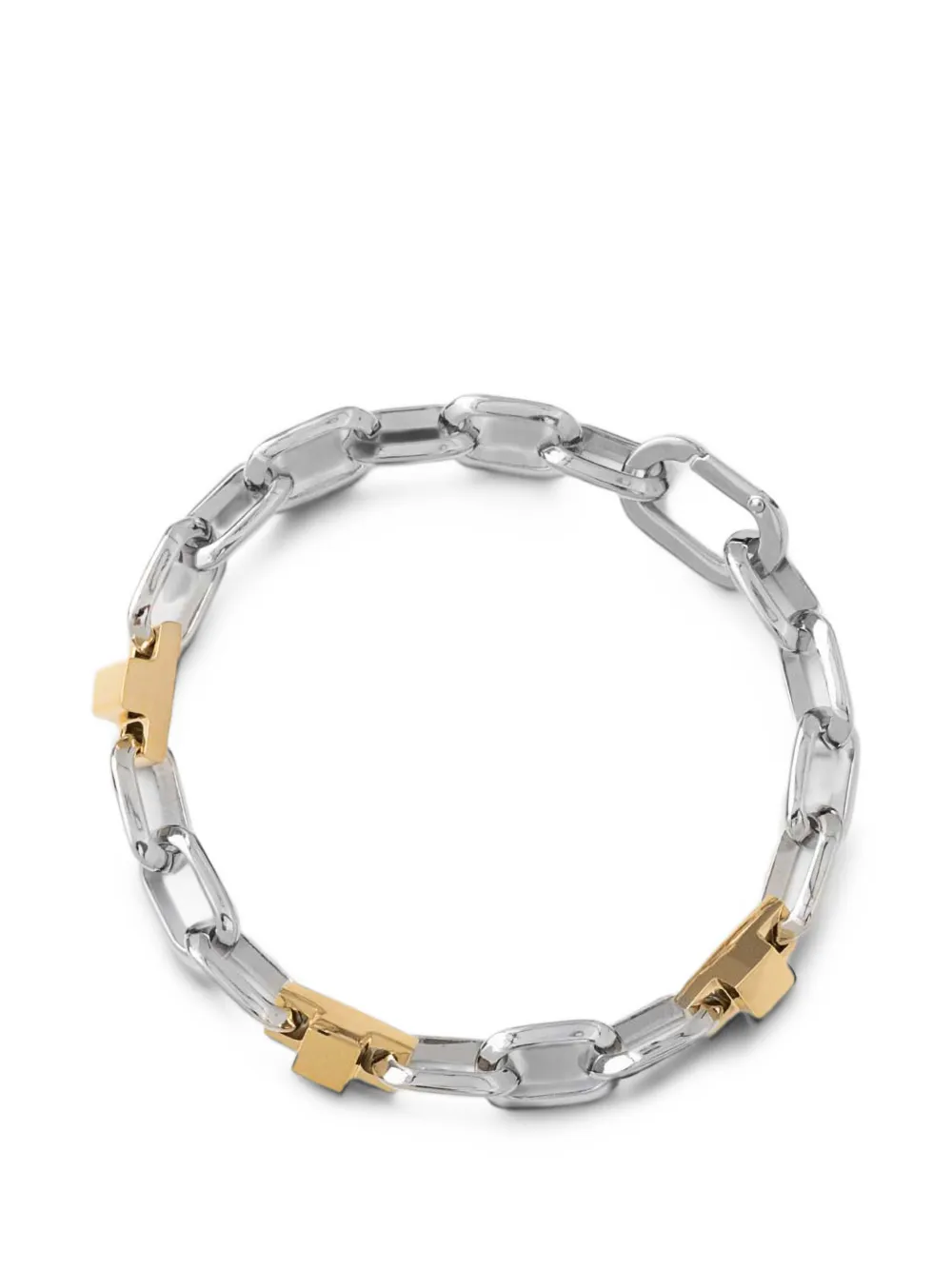 Trussardi two-tone cable-link bracelet - Argento