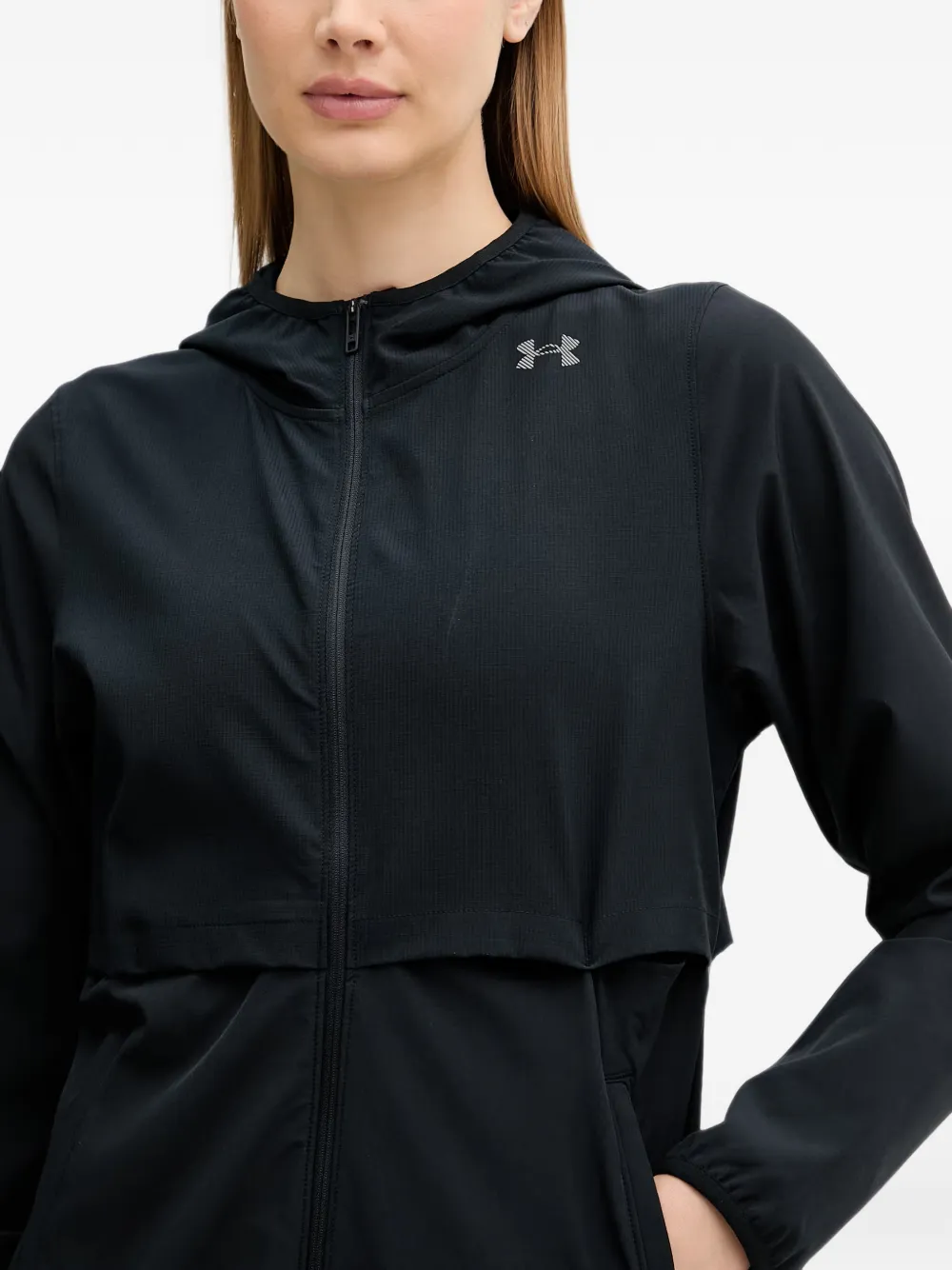 Under Armour Velocity Pro Storm lichtgewicht trainingsjack met logo-print Zwart