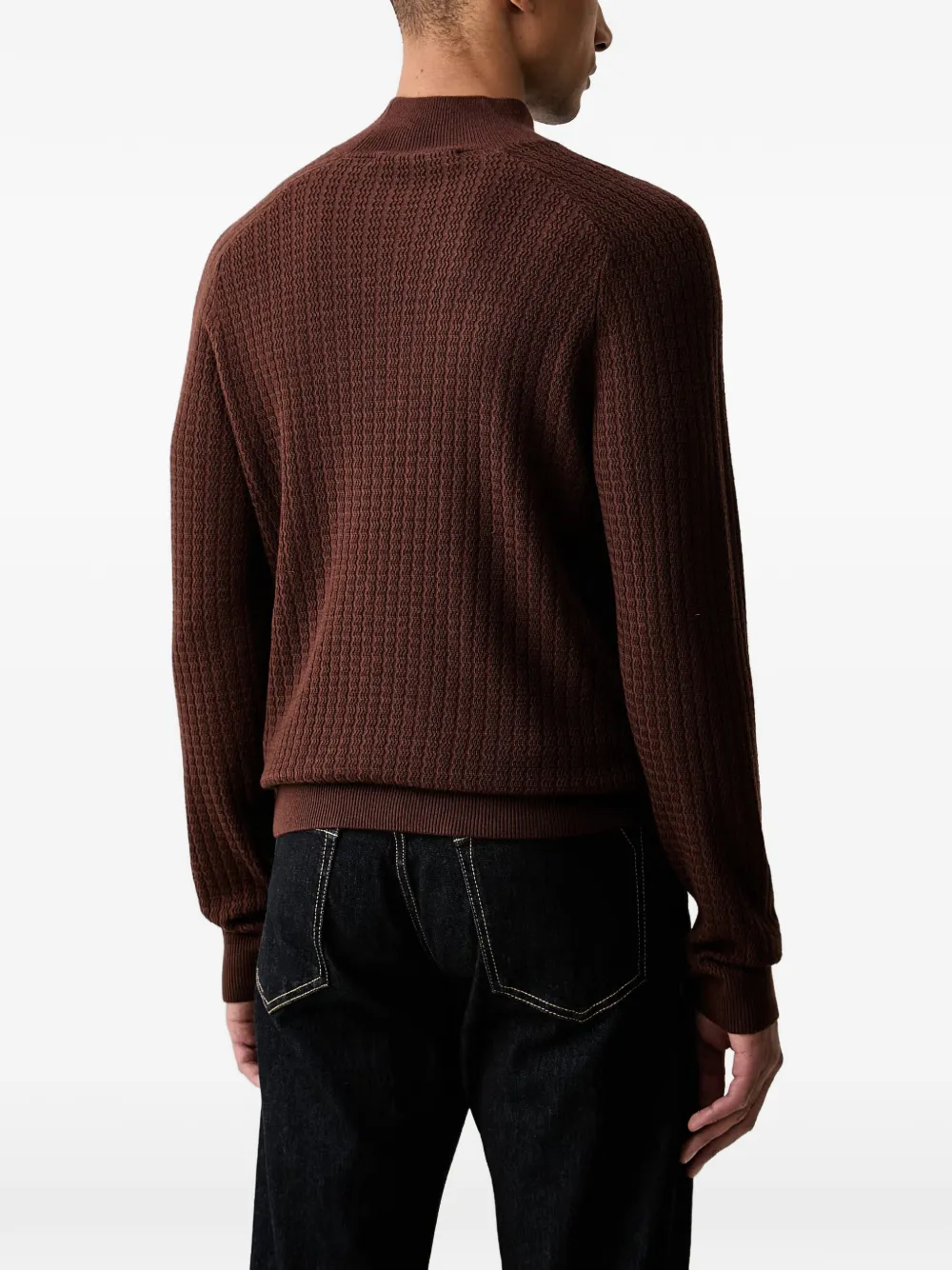 Trussardi Wollen trui met hoge hals Bruin