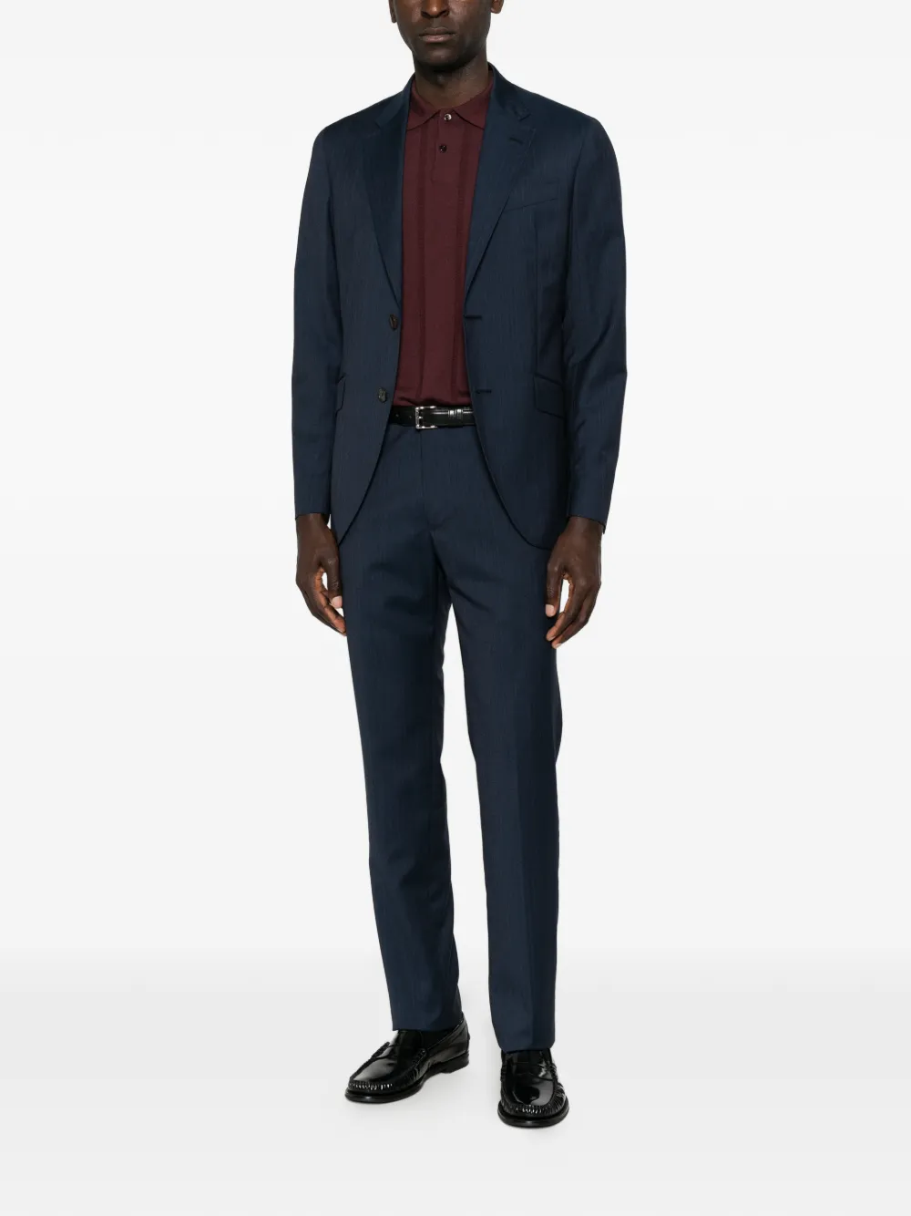 ETRO Wollen pak met visgraat-patroon Blauw