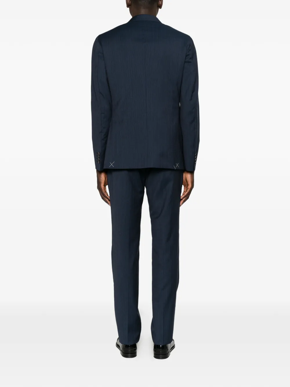 ETRO Wollen pak met visgraat-patroon Blauw
