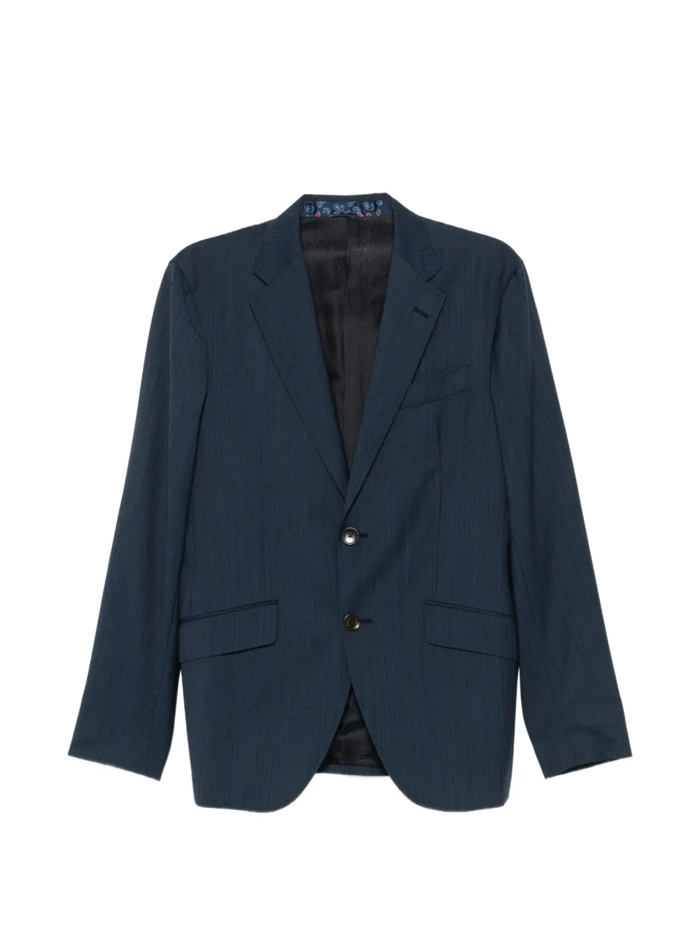 ETRO herringbone-pattern wool suit - Blu