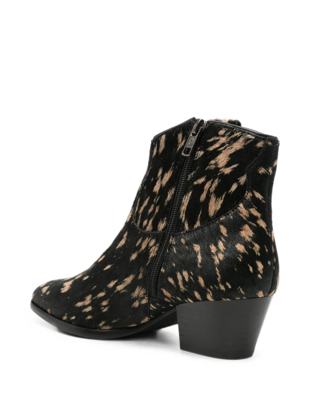 Ash pony-fur ankle boots Zwart