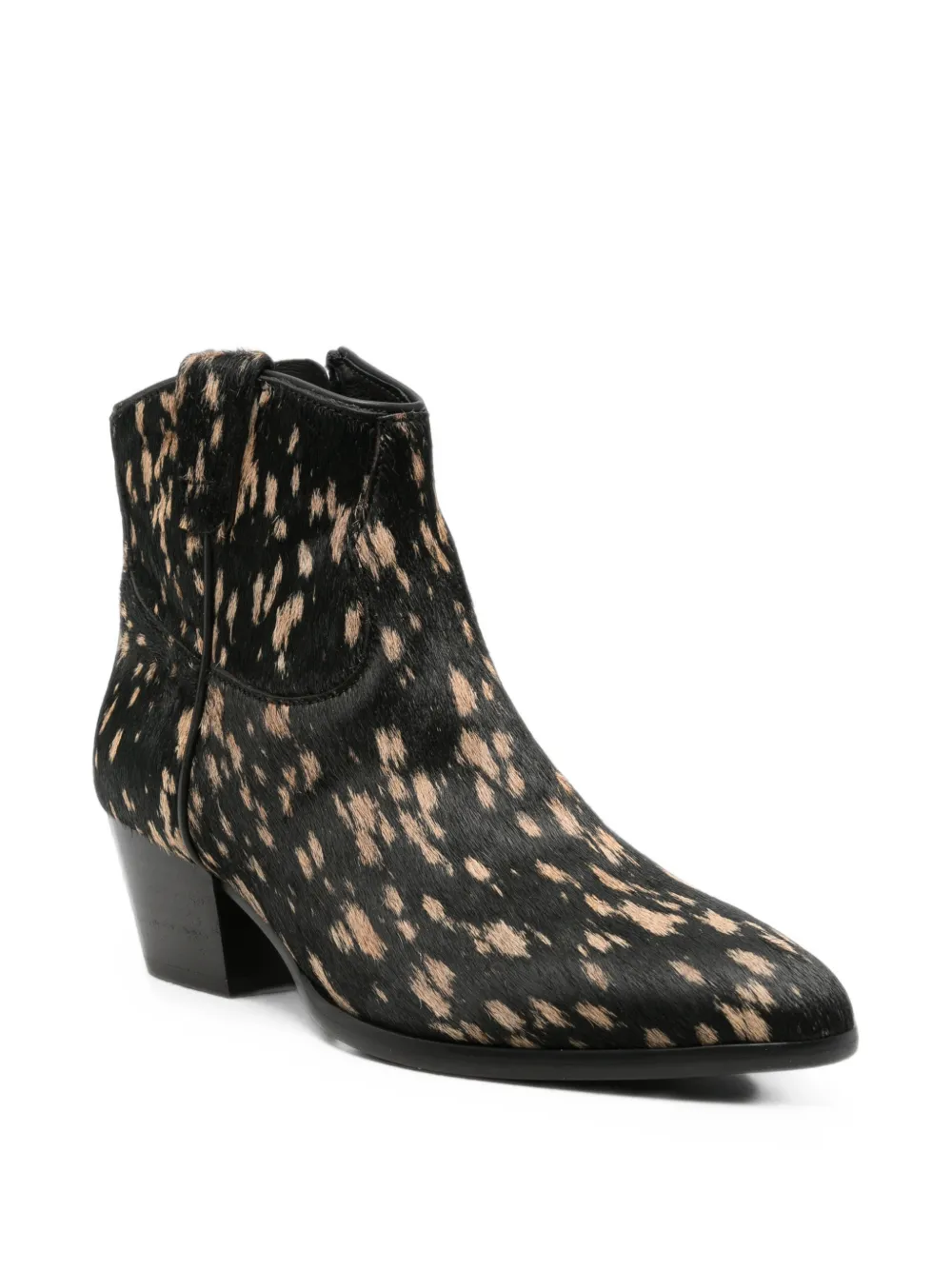 Ash pony-fur ankle boots Zwart
