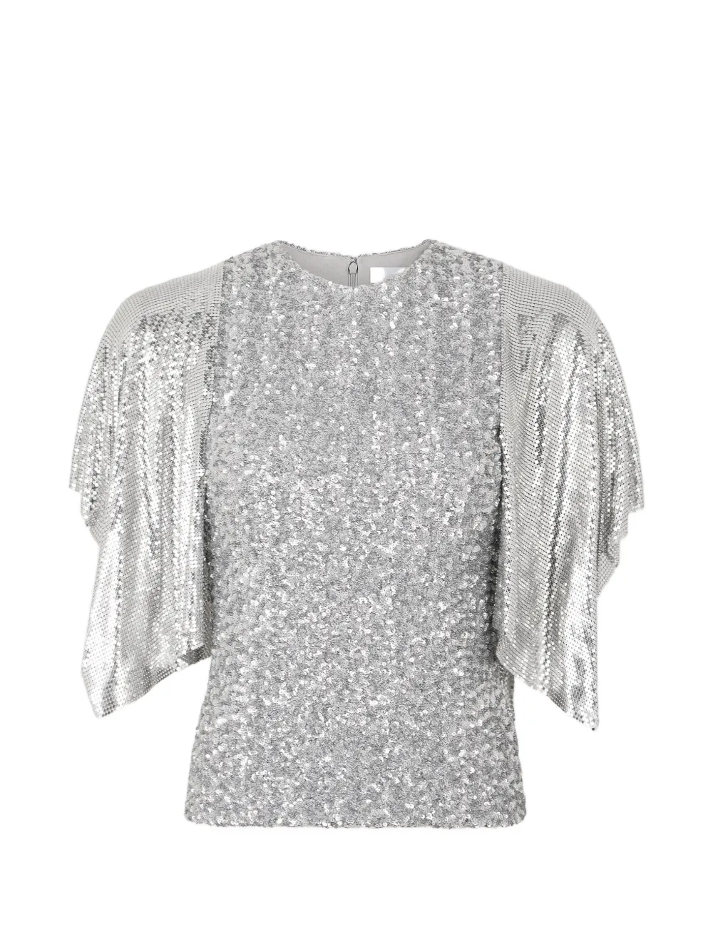 Rabanne sequin-embellished blouse - Argento