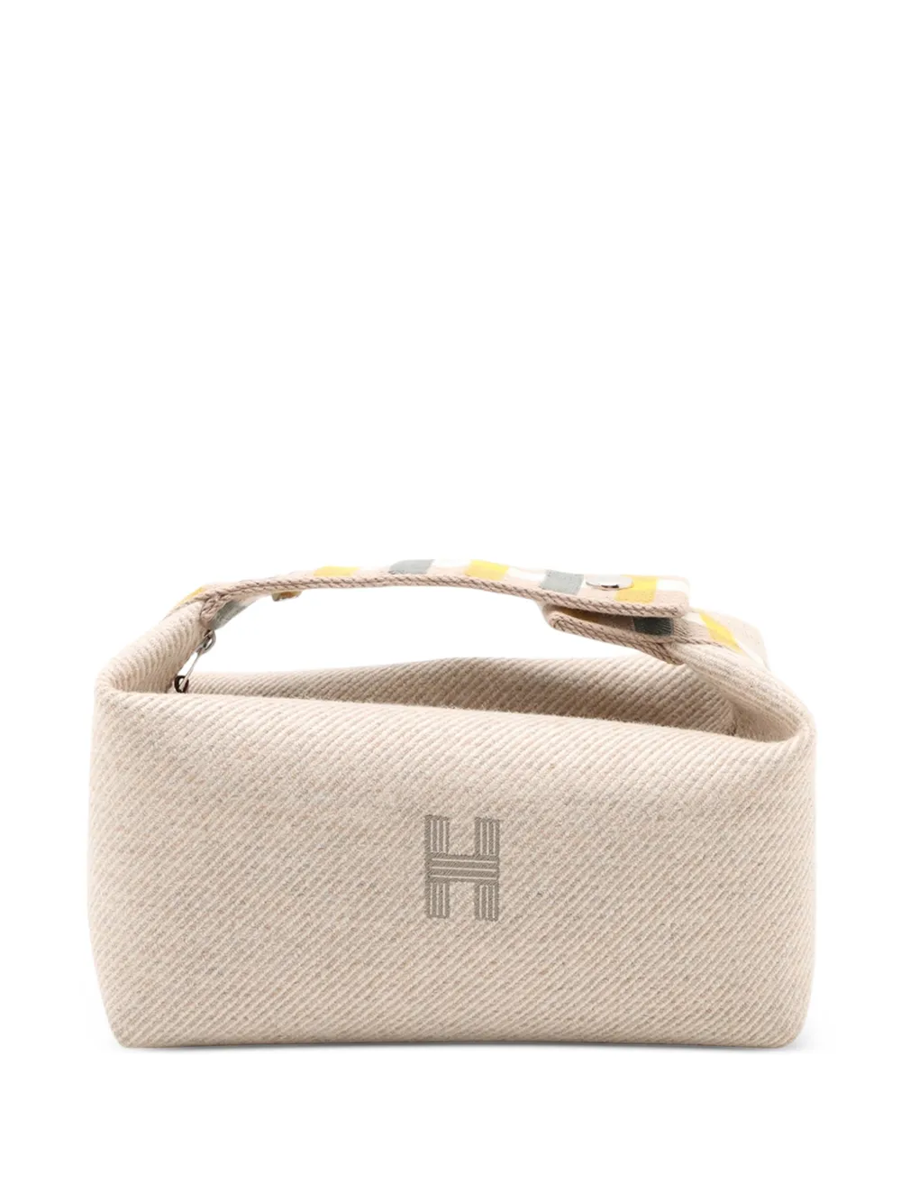 Hermès Pre-Owned Trousse make up Bride a Brac Au Carre piccola in lana 2010-2026 - Toni neutri