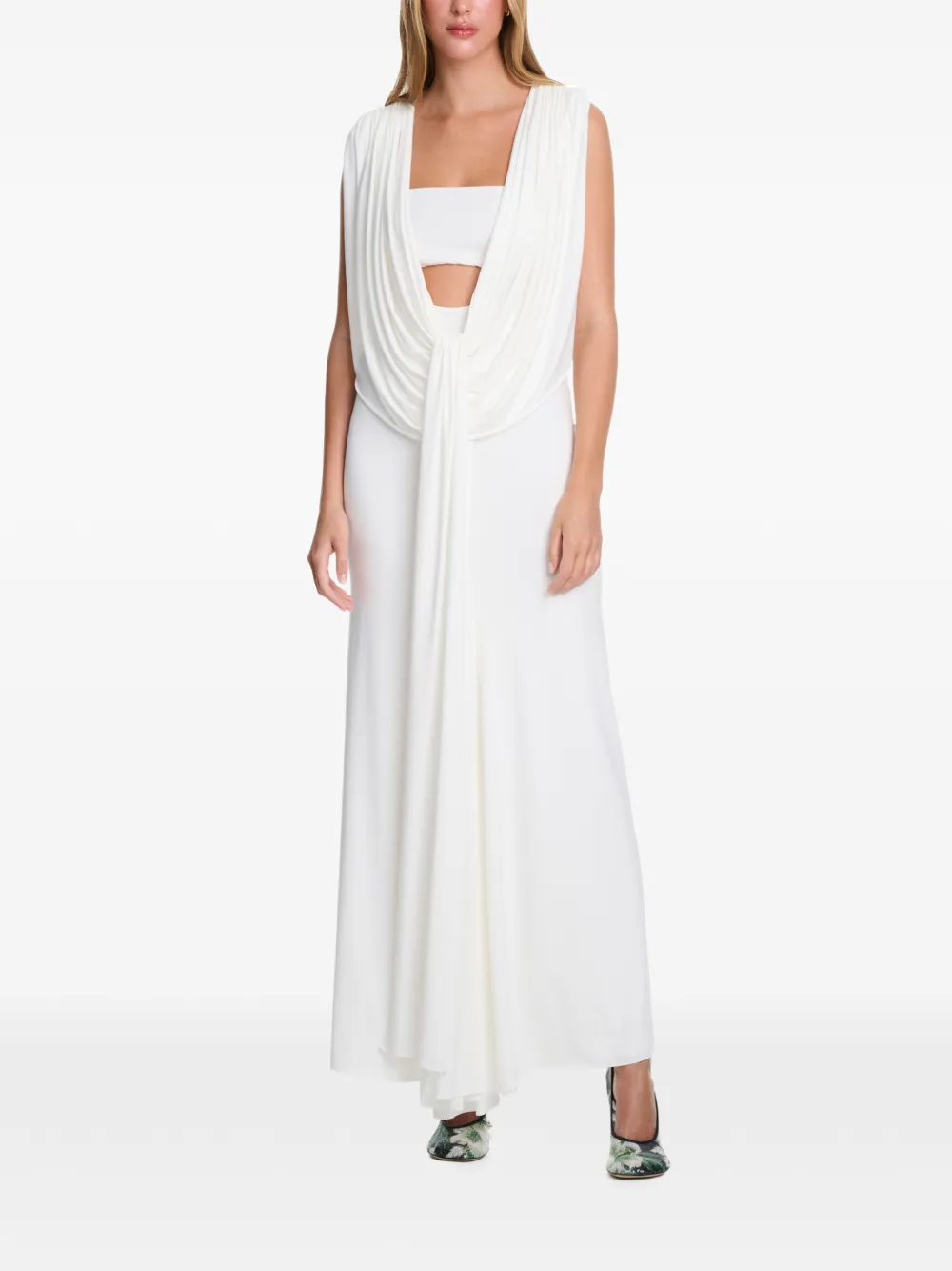 AXEL 113 Cleo cut-ou draped maxi dress