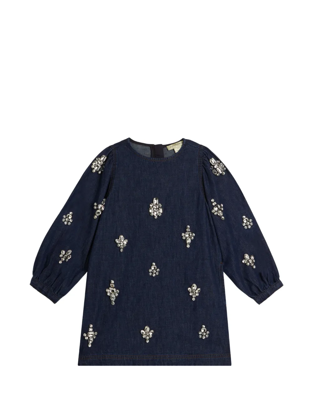Stella McCartney Kids crystal-embellished denim dress - Blau