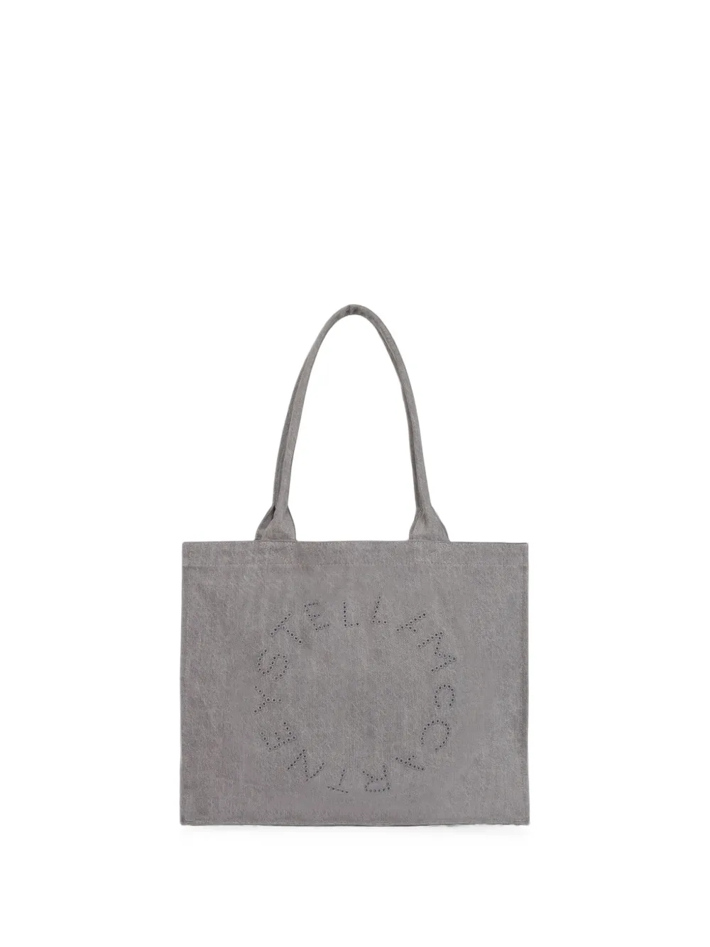 Stella McCartney Kids logo-perforated tote bag - Grigio