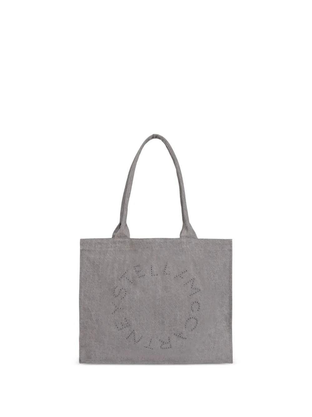 Stella McCartney Kids logo-perforated tote bag - Grigio