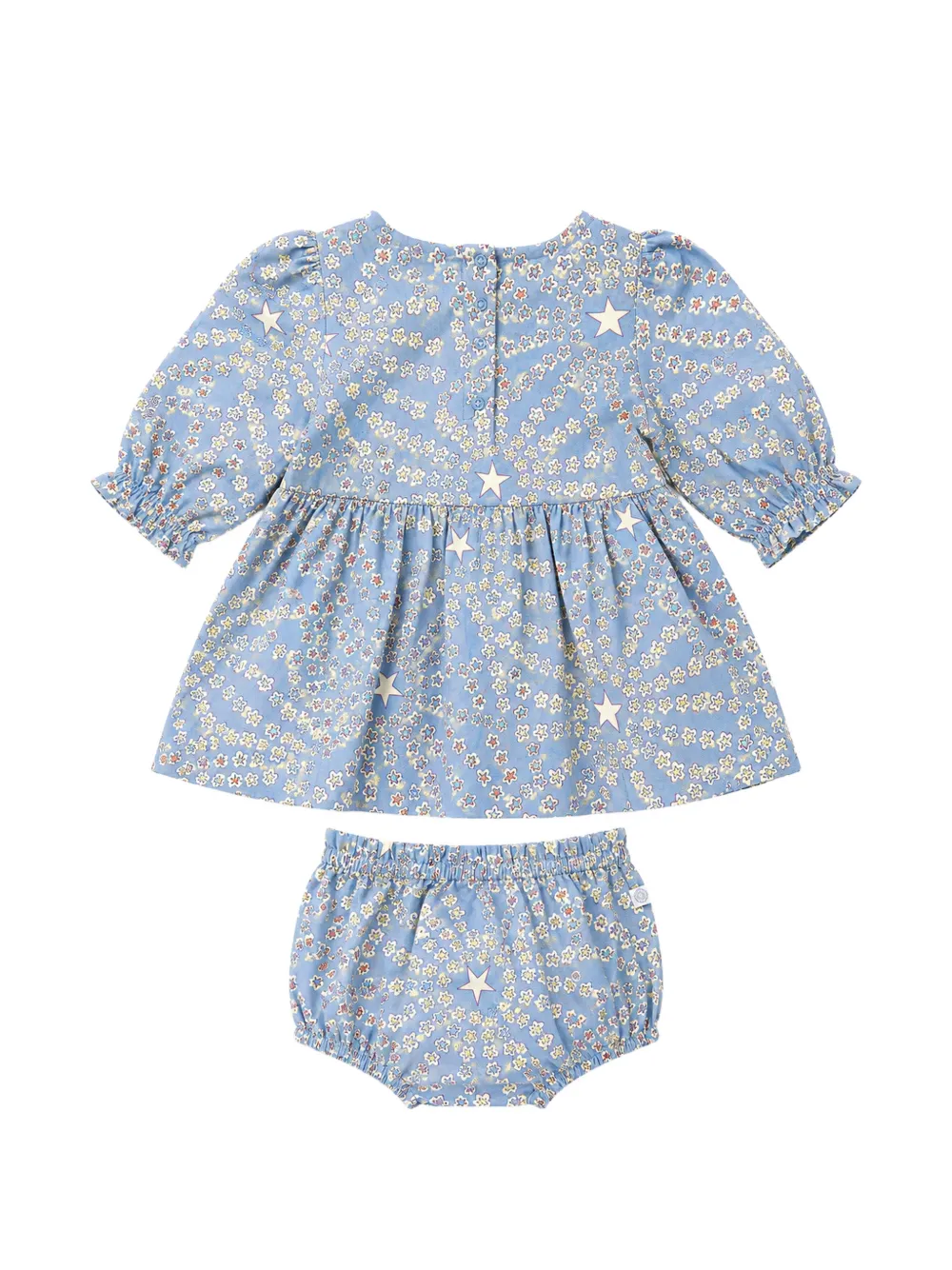 Stella McCartney Kids Flared jurk met sterrenprint Blauw