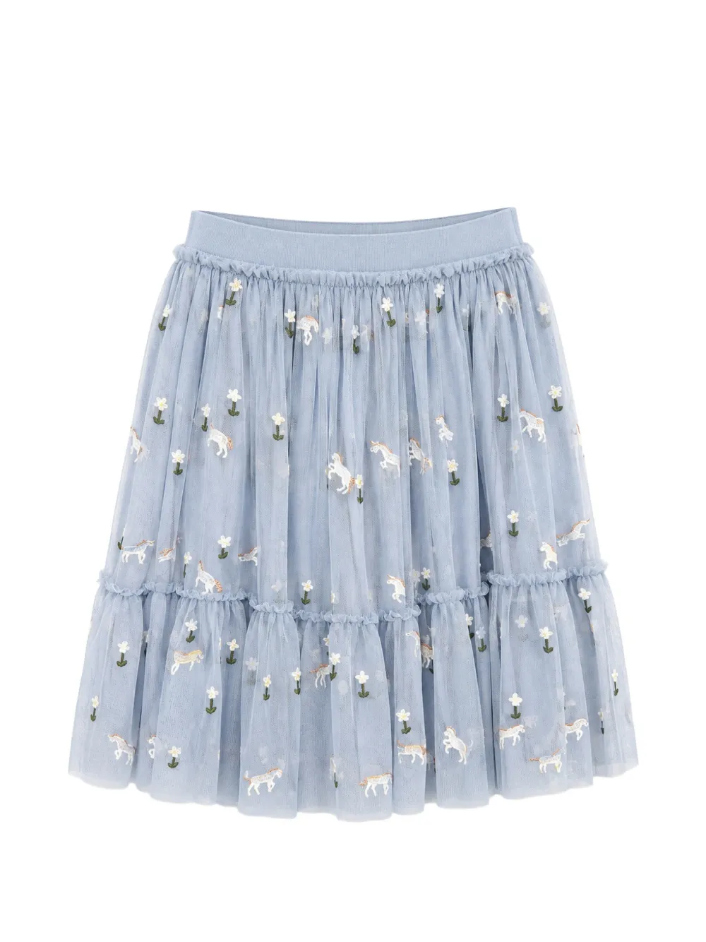 Stella McCartney Kids Bestickter Rock - Blau