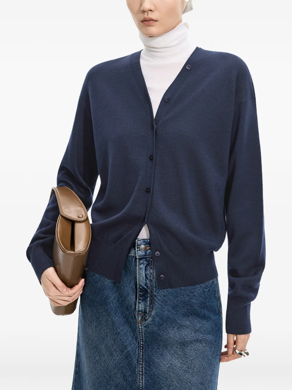 JNBY Vest met V-hals Blauw
