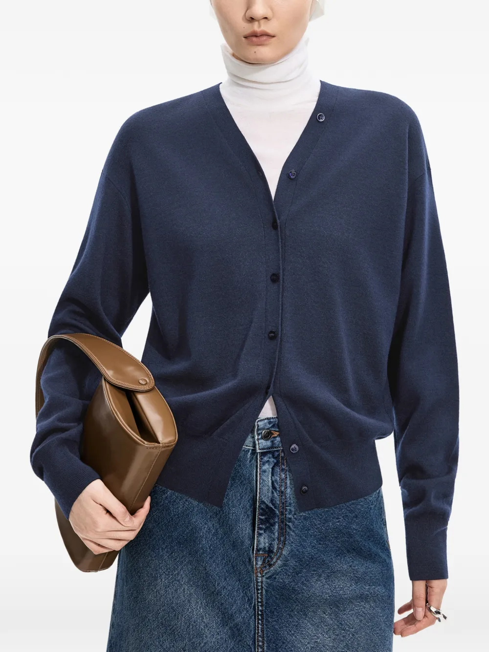 JNBY Vest met V-hals Blauw
