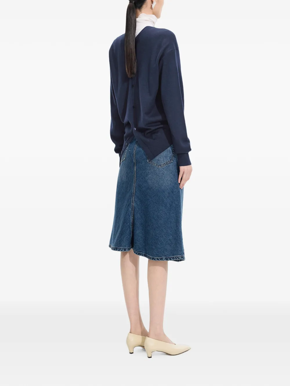 JNBY Vest met V-hals Blauw