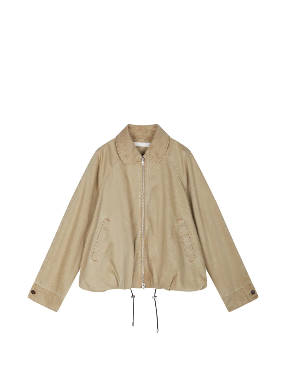 Jnby Raglan-sleeve Denim Jacket In Neutrals