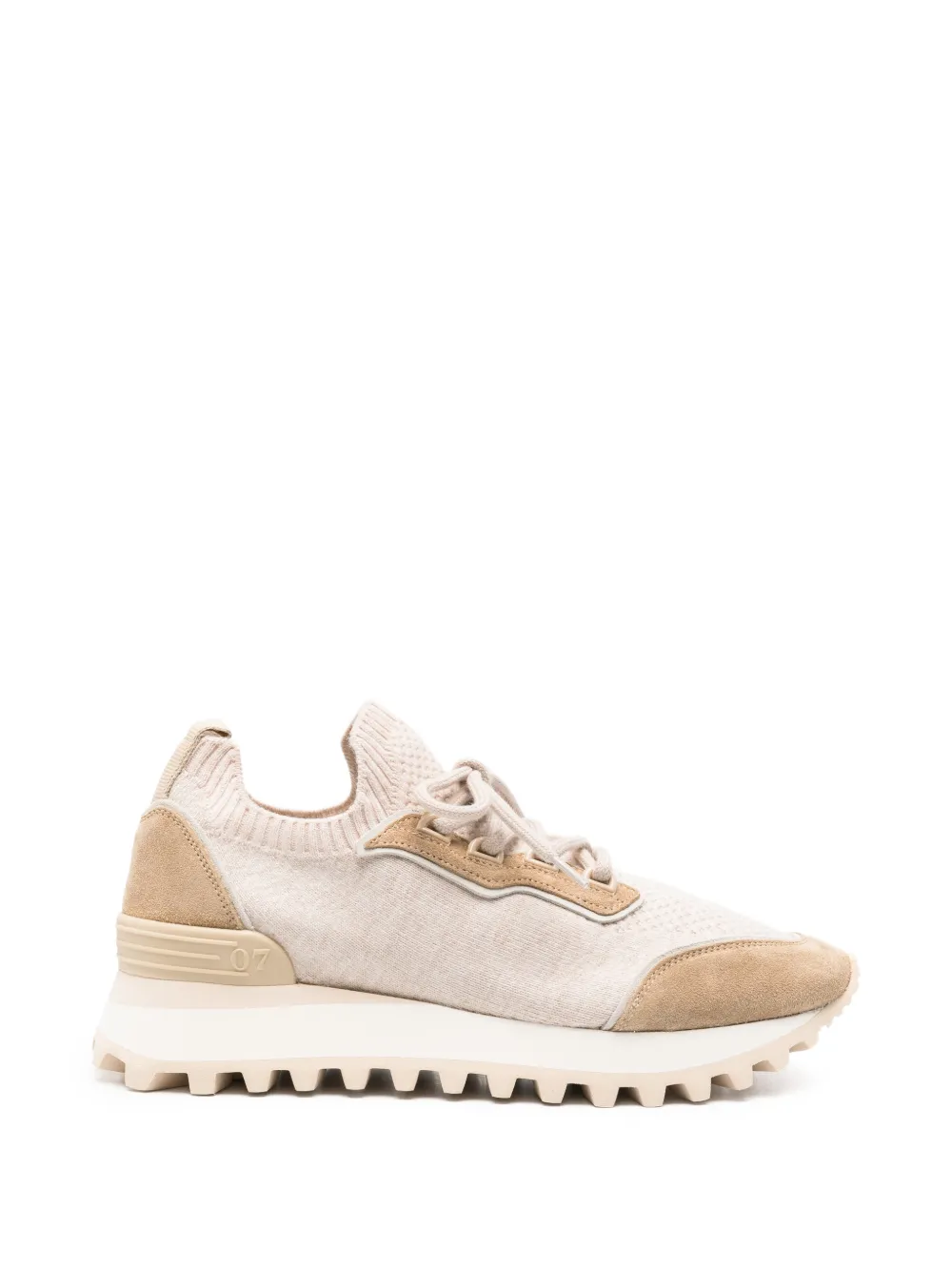 Eleventy suede-panelled knit sneakers