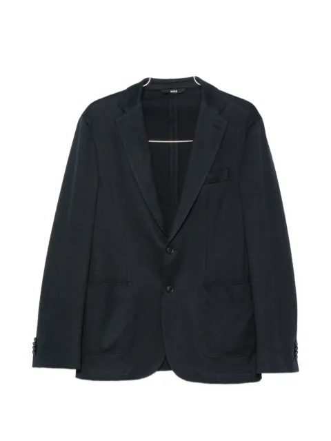 BOSS notch-lapel single-breasted jacket