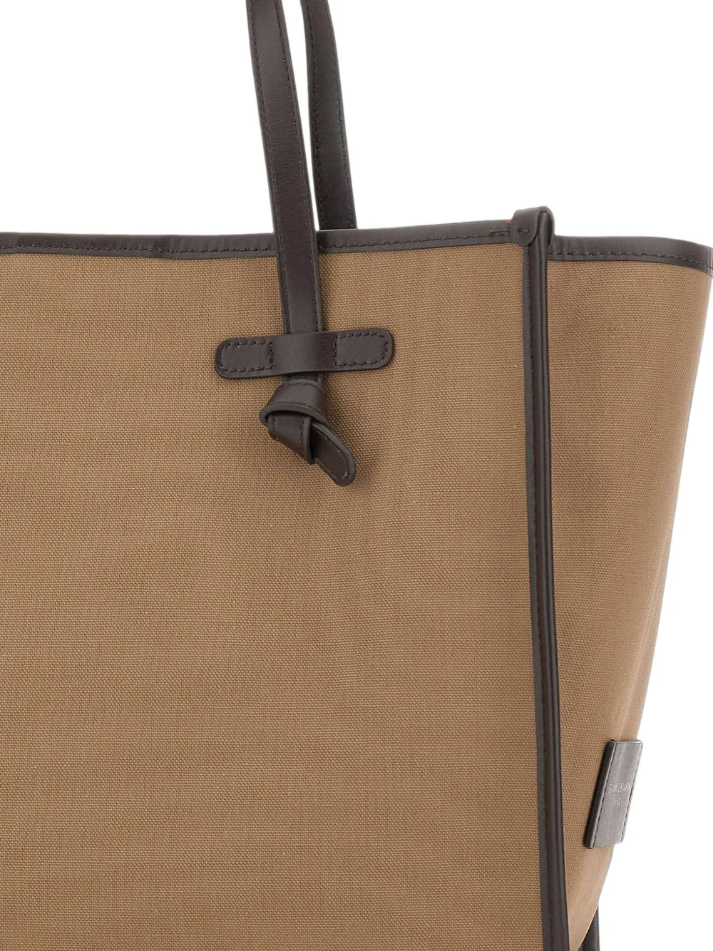 GIANNI CHIARINI Grote Marcella shopper met leren afwerking Beige