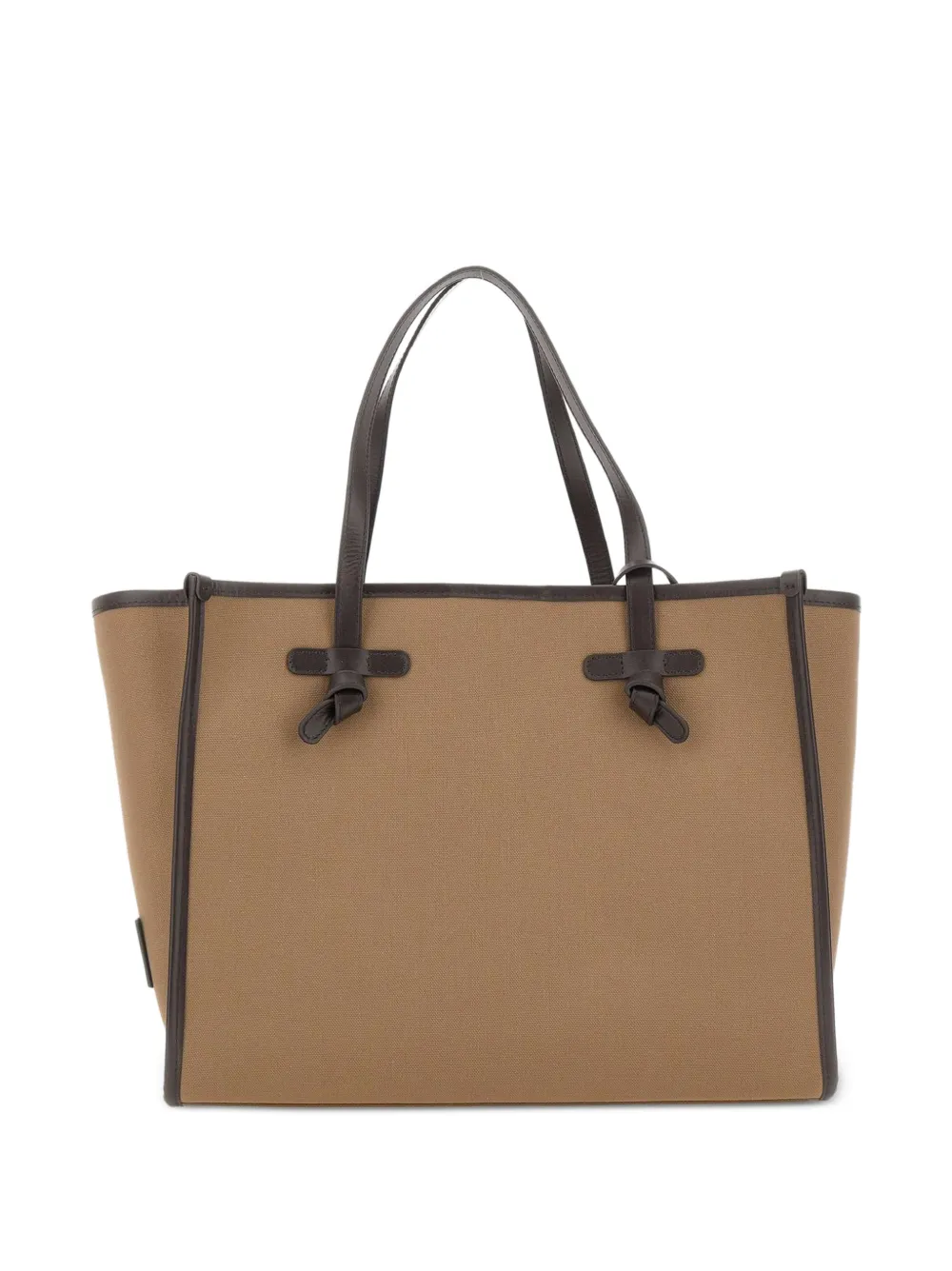 GIANNI CHIARINI Grote Marcella shopper met leren afwerking Beige