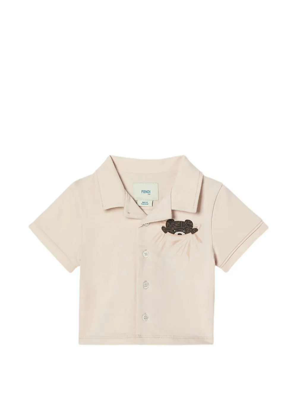 Fendi Kids Pyjama met beerprint Beige