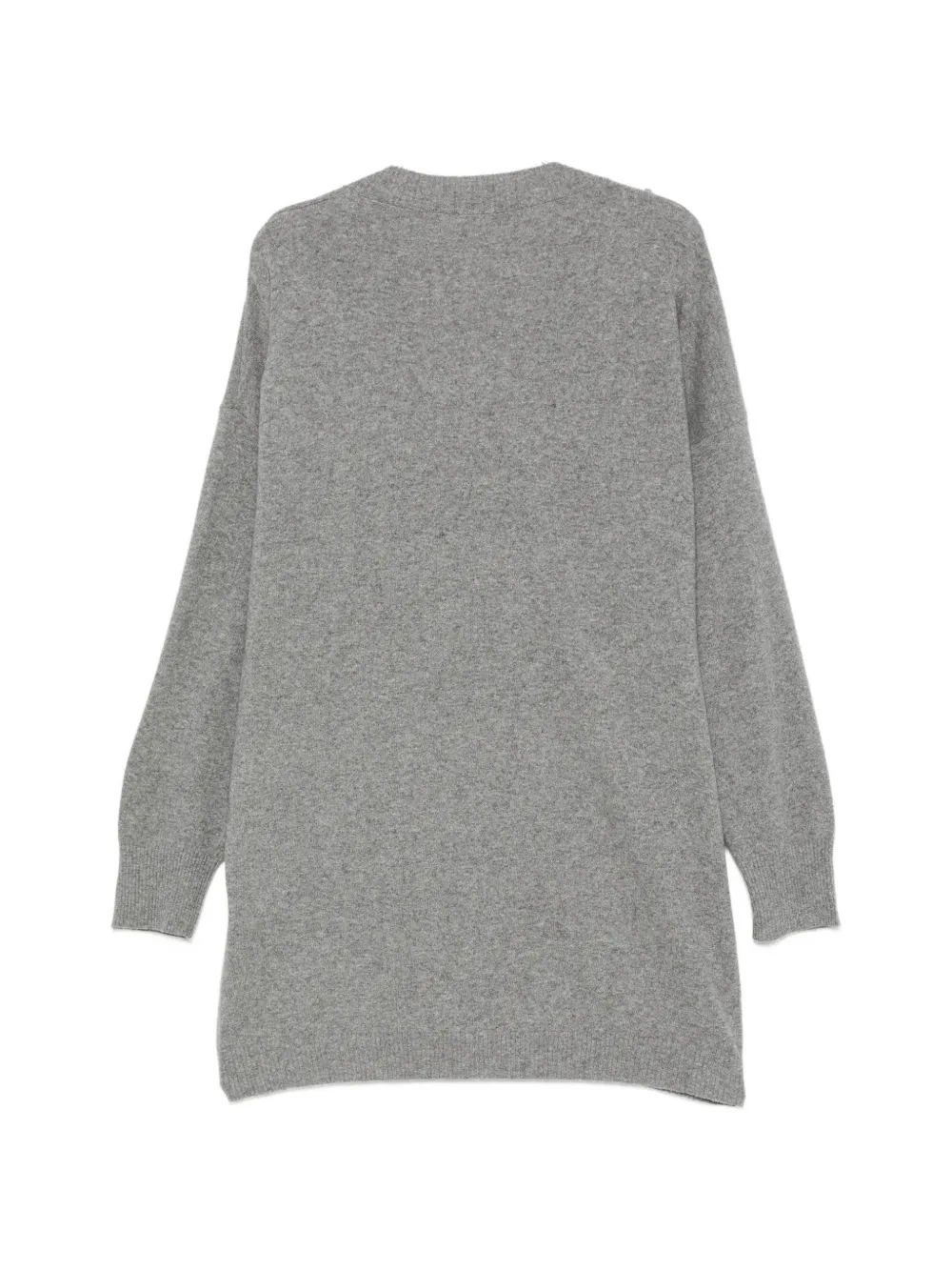 Alberta Ferretti Trui met bloem-applicatie en V-hals Grijs
