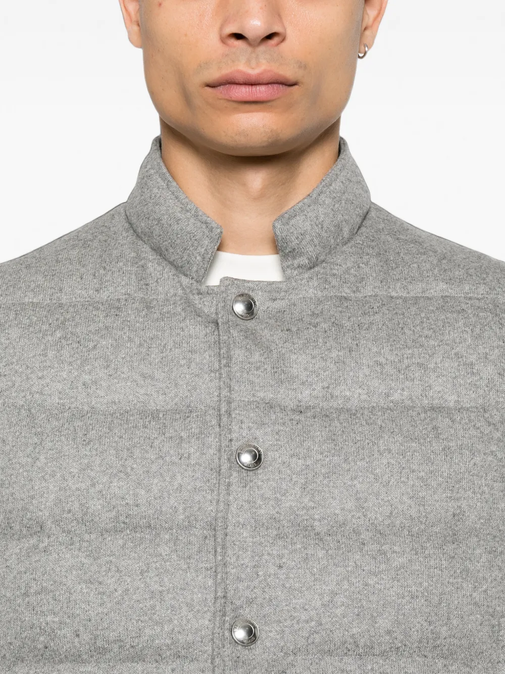 Eleventy Bodywarmer met hoge hals Grijs