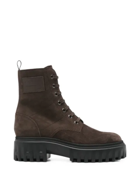 Hogan lace-up suede boots