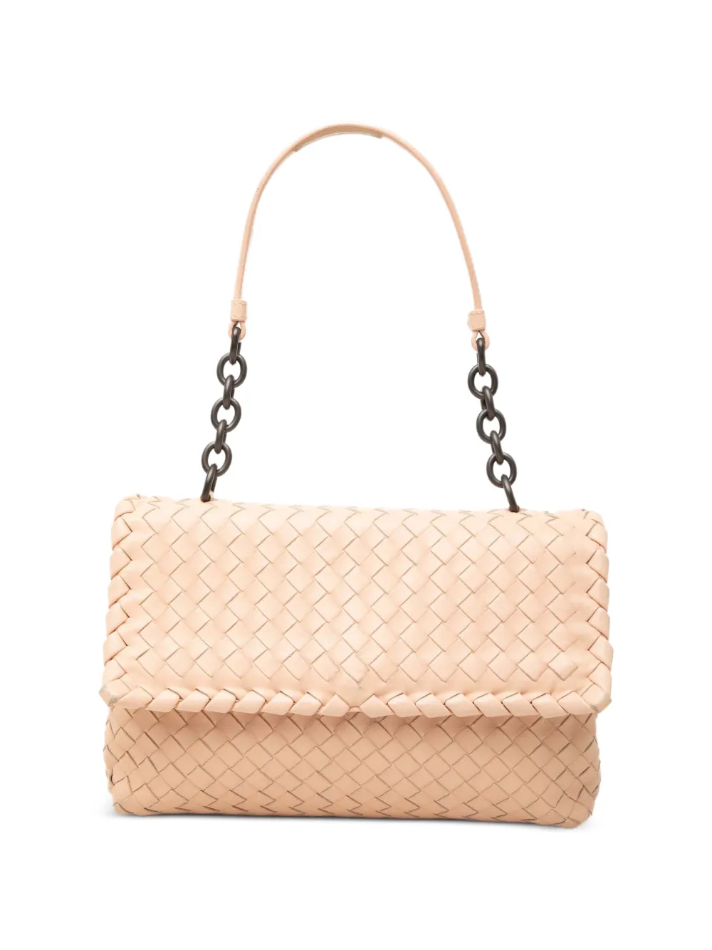 Bottega Veneta Pre-Owned Borsa a spalla Olimpia Intrecciato piccola in nappa 2012-2026 - Rosa