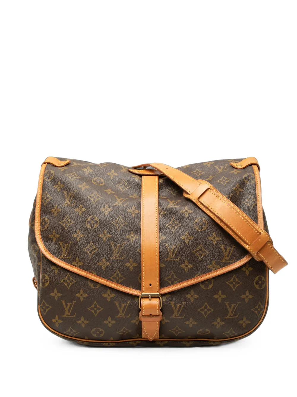 Louis Vuitton Pre-Owned 1990 Monogram Saumur 35 crossbody bag - Marrone