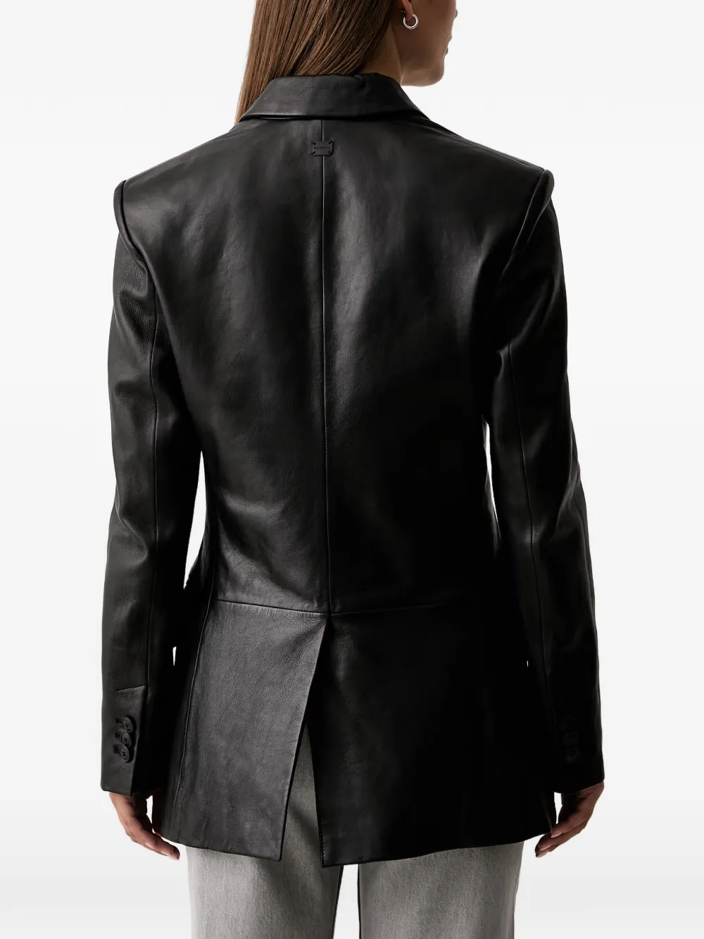 Trussardi Leren jack Zwart