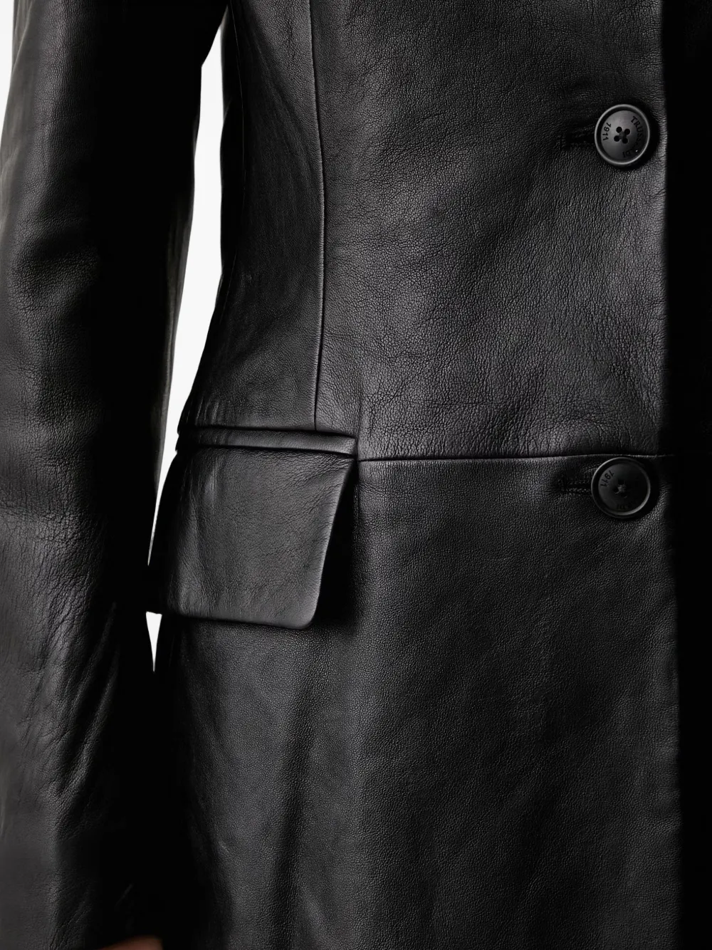 Trussardi Leren jack Zwart
