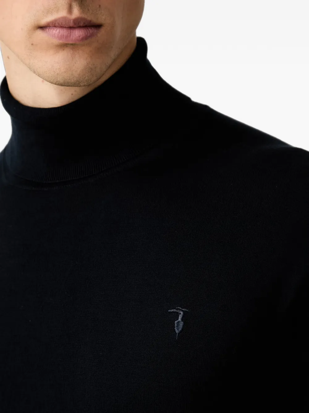 Trussardi Coltrui met geborduurd logo Zwart