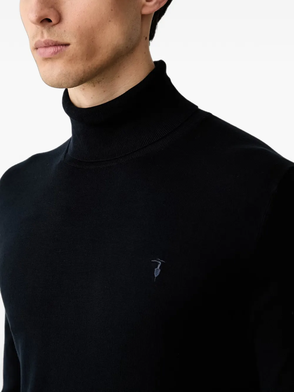 Trussardi Coltrui met geborduurd logo Zwart