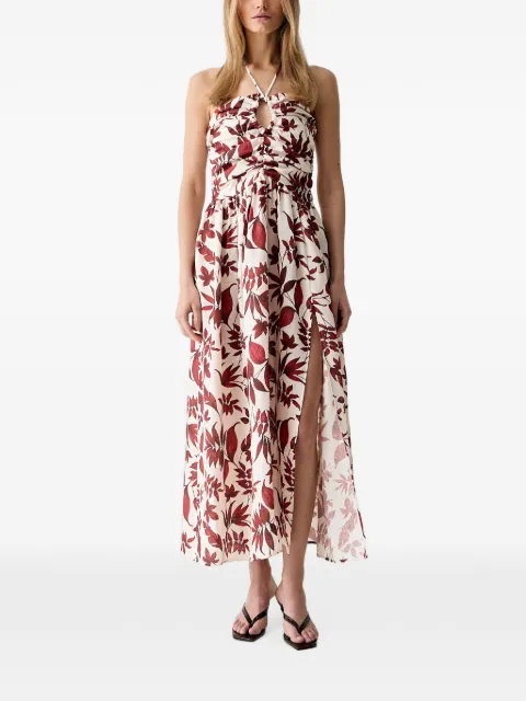 VICOLO vestido largo con motivo floral