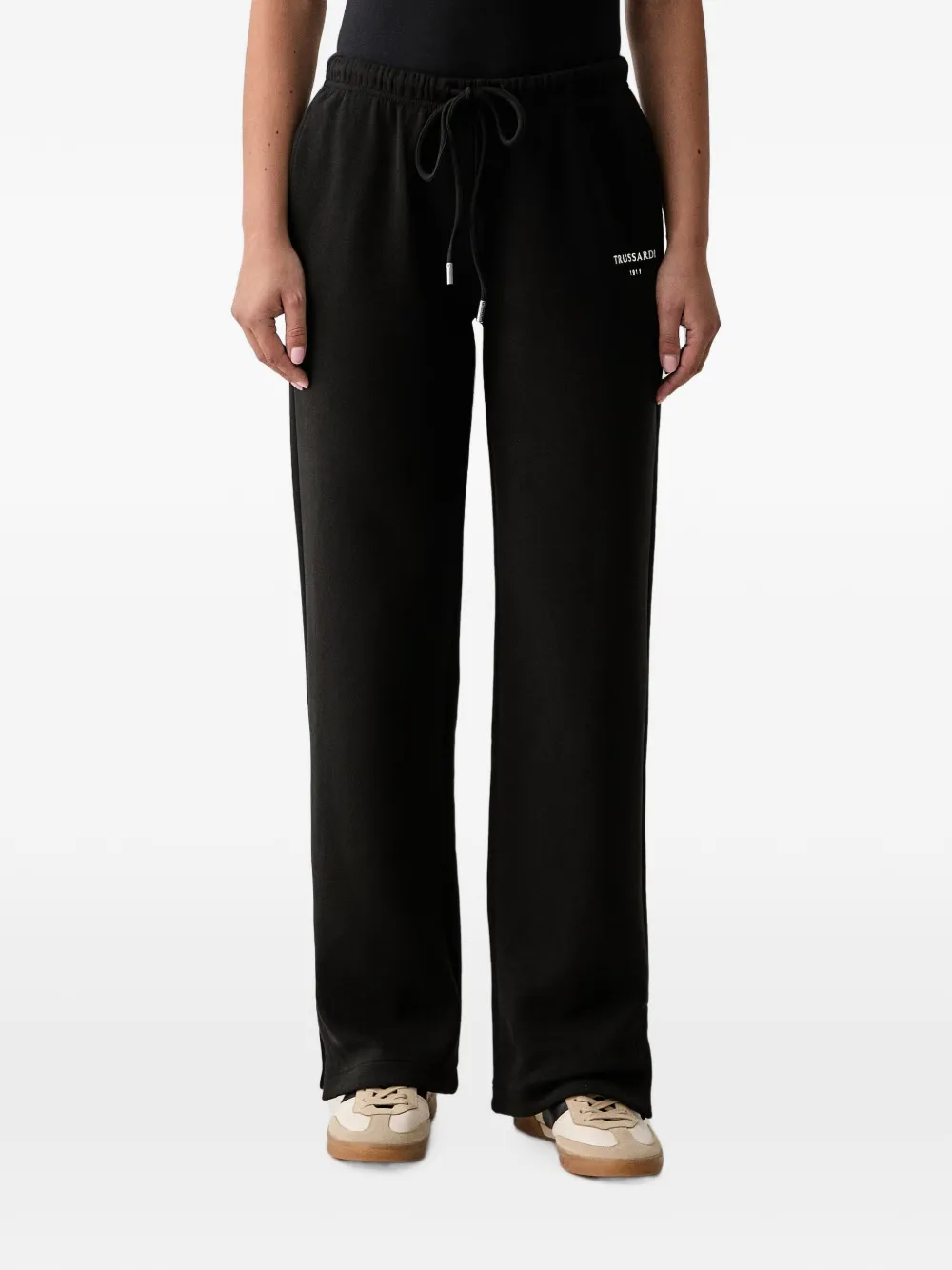 Trussardi logo-embroidered drawstring track pants - Nero