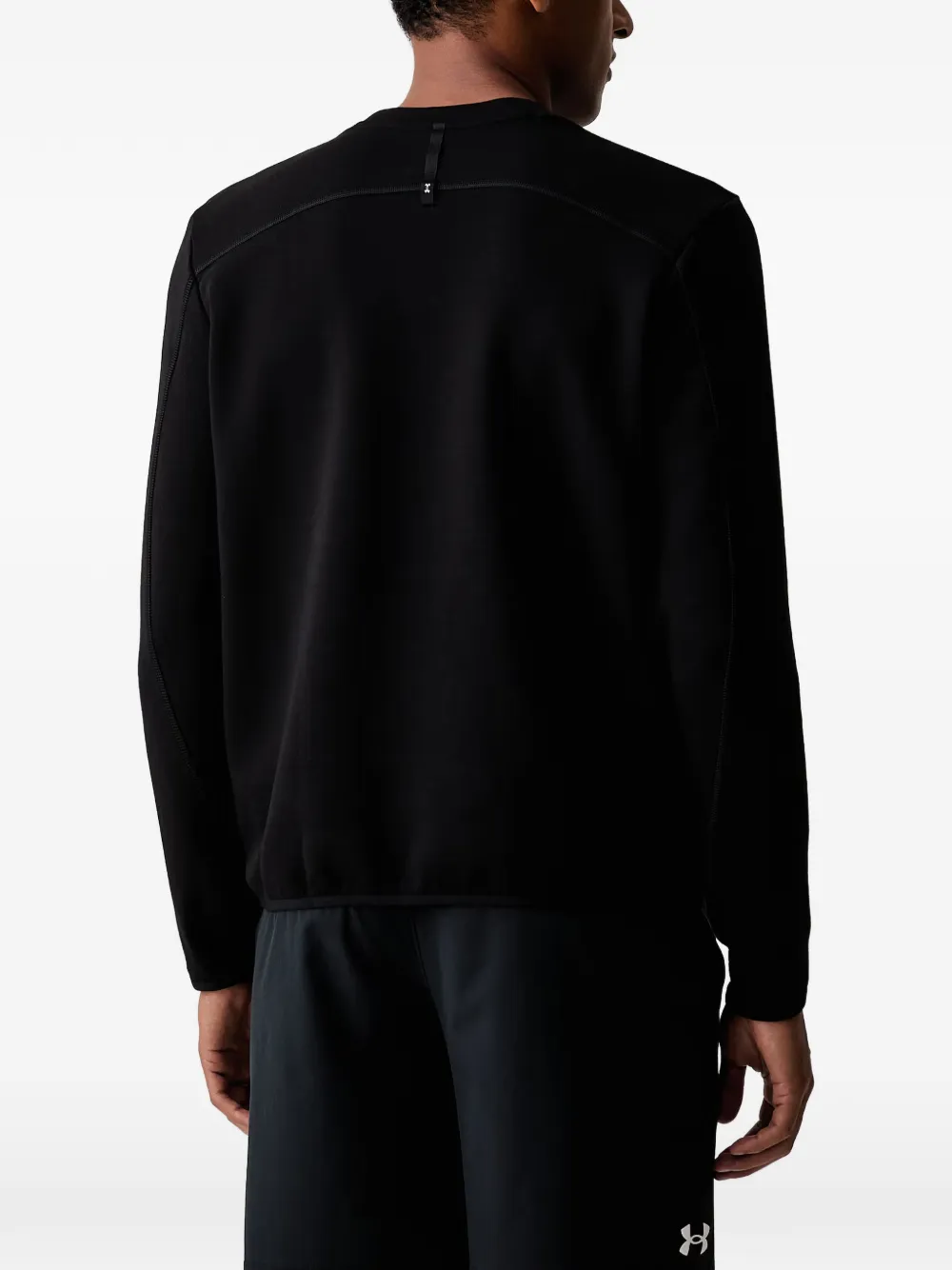 Under Armour Unstoppable fleece T-shirt met lange mouwen en logoprint Zwart