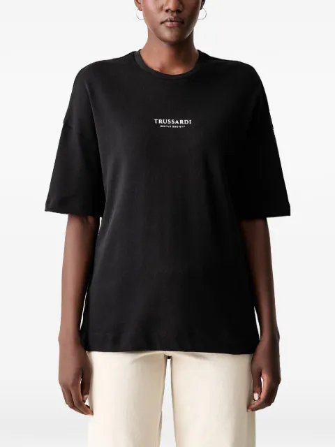 Trussardi logo-print drop-shoulder T-shirt