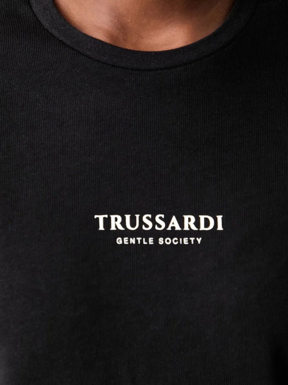 Trussardi T-shirt met logoprint Zwart