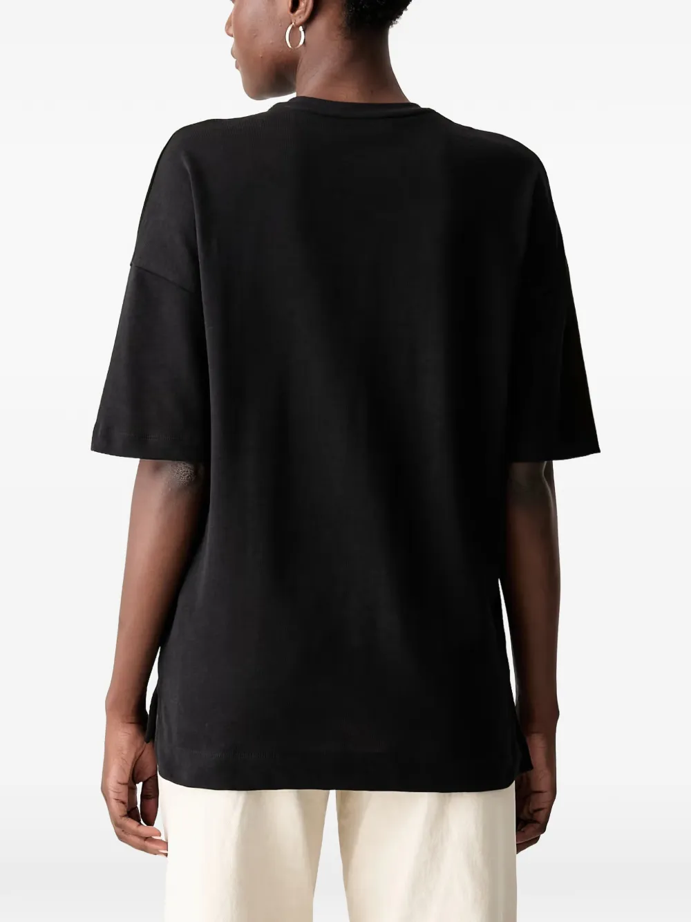 Trussardi T-shirt met logoprint Zwart