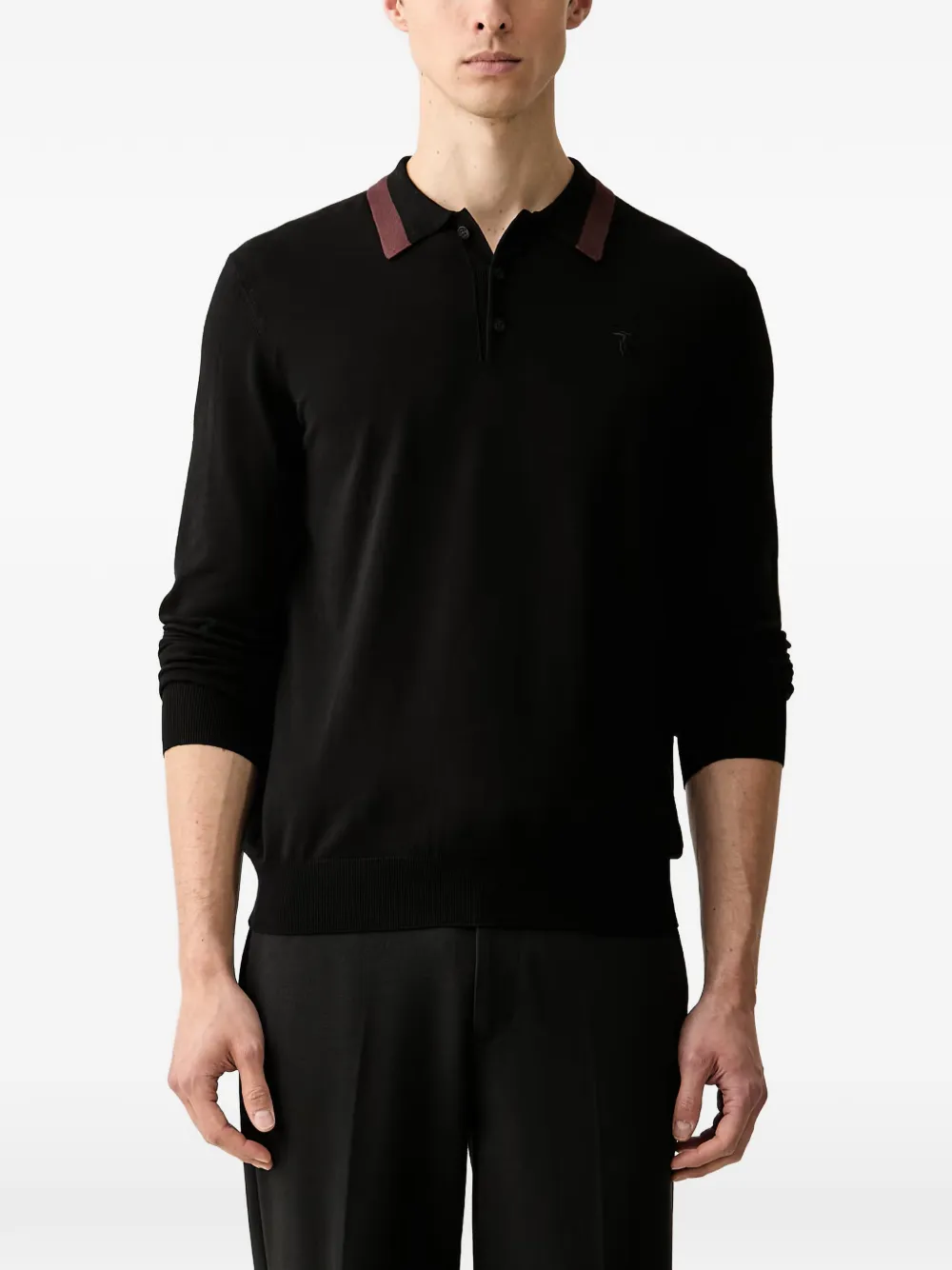 Trussardi Polo con colletto a contrasto - Nero