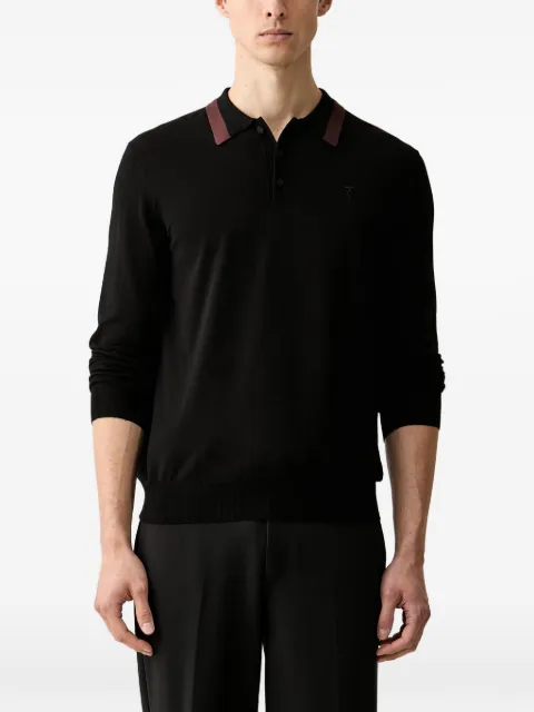 Trussardi contrast-collar polo shirt
