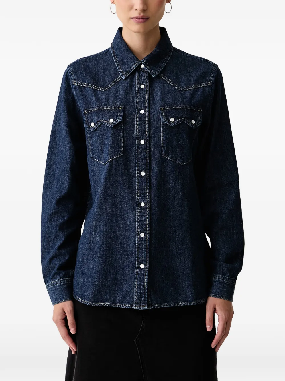 Benetton Western-style denim shirt - Blau