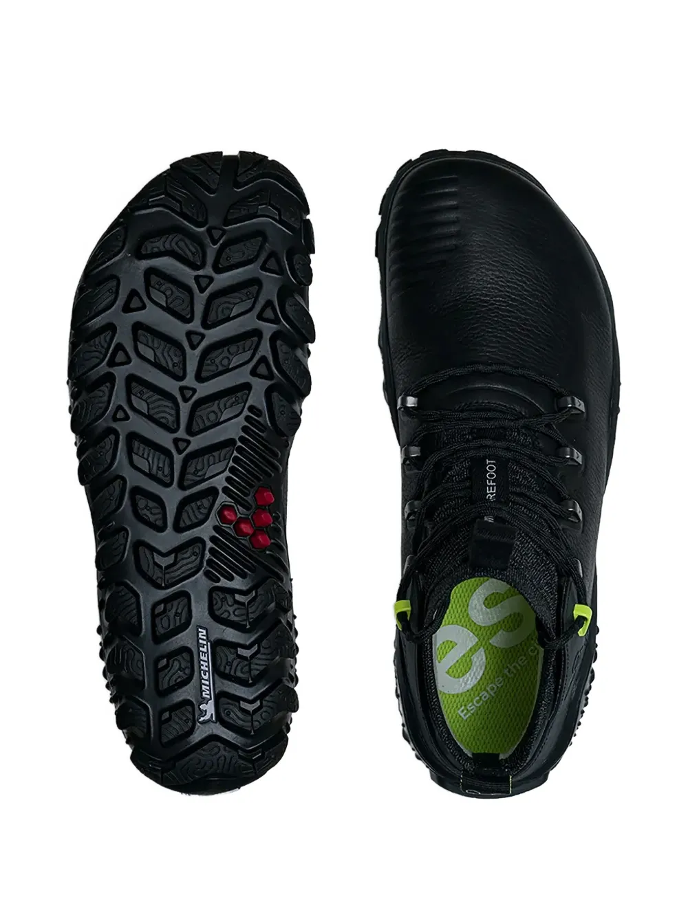 Vivobarefoot Magna Forest leren sneakers Zwart