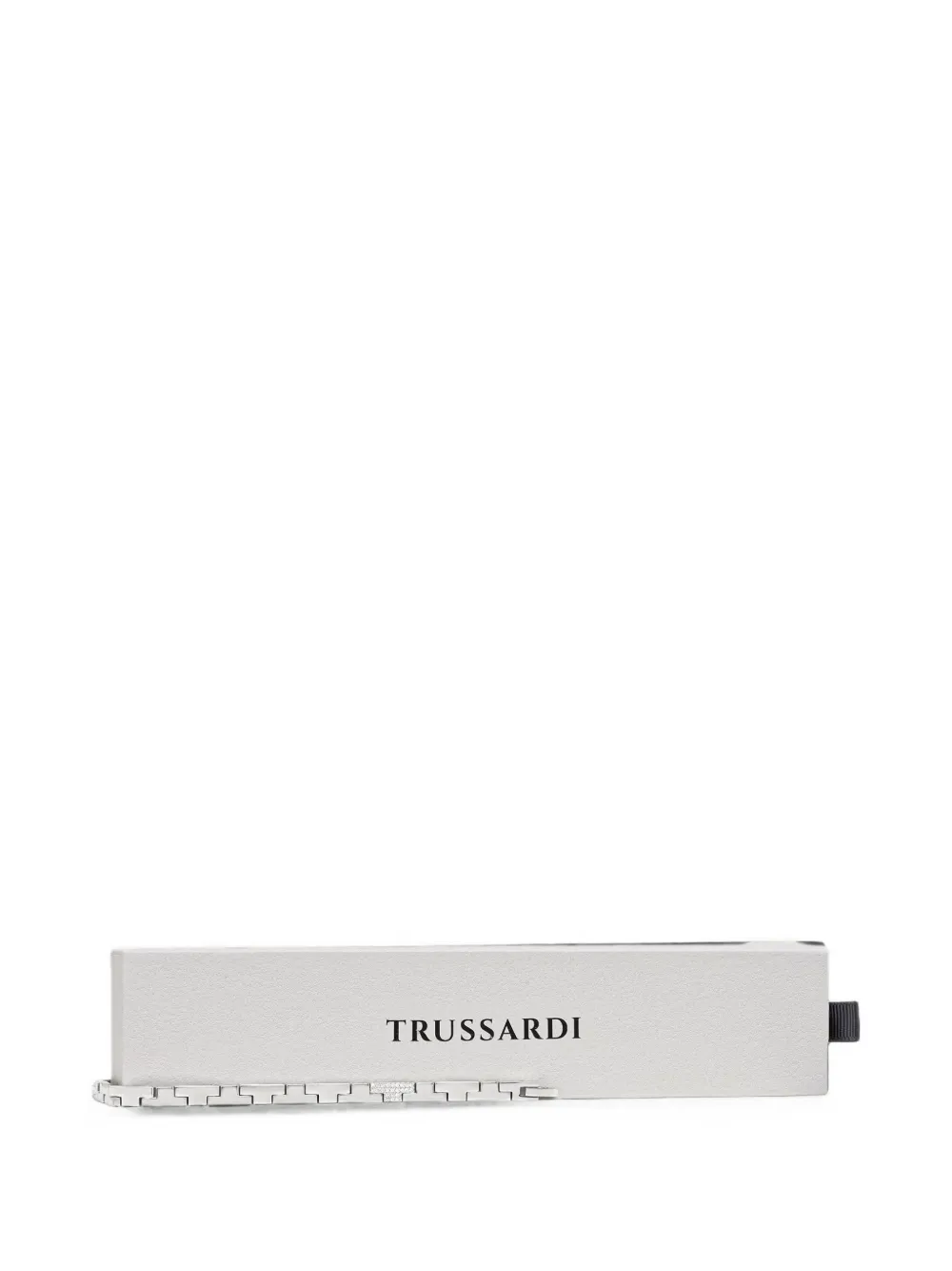 Trussardi crystal-embellished chain-link bracelet - Silber